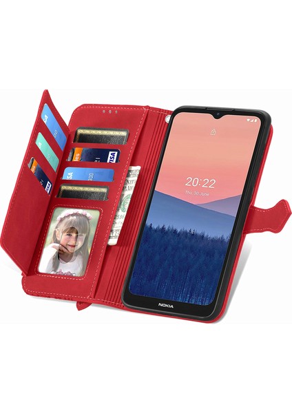 Ile Uyumlu Nokia C21 Fermuarlı Kese Manyetik Kart Tutacağı Bilek Kayışlı Cüzdan Kesesi Nokia C21 (Yurt Dışından) indirimleri
