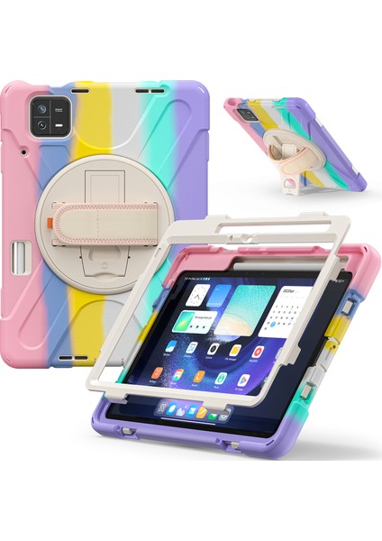 Xiaomi Pad 6 / Pad 6 Pro Pc+Silikon Tablet Kılıfı Döner Kickstand Koruyucu Kapak Kayış (Yurt Dışından) fiyatları