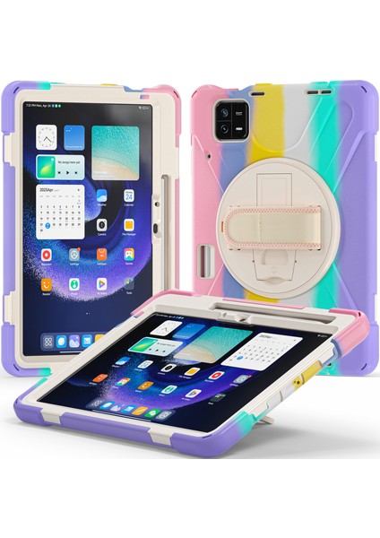 Xiaomi Pad 6 / Pad 6 Pro Pc+Silikon Tablet Kılıfı Döner Kickstand Koruyucu Kapak Kayış (Yurt Dışından) modelleri