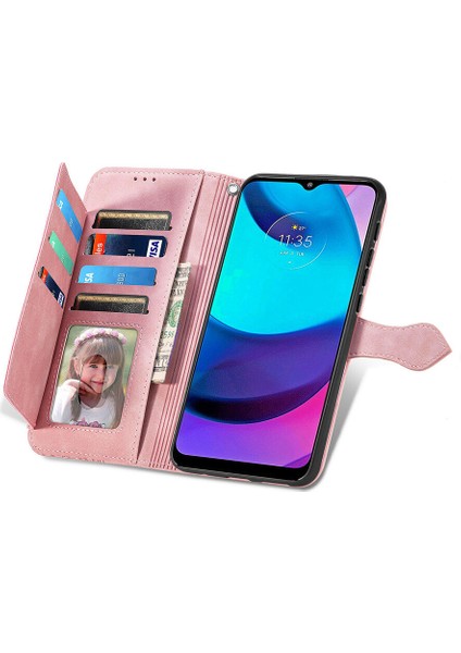 Ile Uyumlu Motorola Moto E20 Fermuarlı Kese Manyetik Kart Tutacağı Bilek Kayışlı Cüzdan Kesesi Motorola Moto E20 (Yurt Dışından) indirimleri