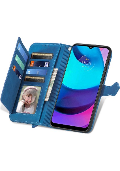 Ile Uyumlu Motorola Moto E20 Fermuarlı Kese Manyetik Kart Tutacağı Bilek Kayışlı Cüzdan Kesesi Motorola Moto E20 (Yurt Dışından) indirimleri