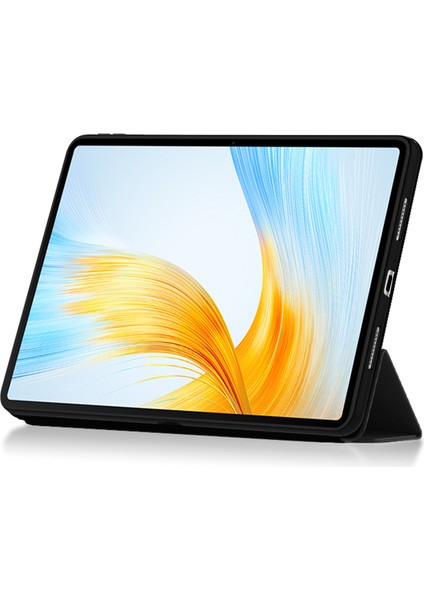 Trıfold Stand Stand Sahte Kasası Honor Magicpad 13, Pu Deri Tablet Kapağı (Yurt Dışından)