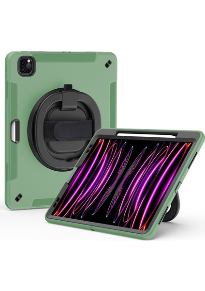 Apple iPad Pro 12.9 Pc+Tpu Tablet Kılıfı, Kalem Yuvası ile Kickstand Cover, Strap (Yurt Dışından) fiyatları
