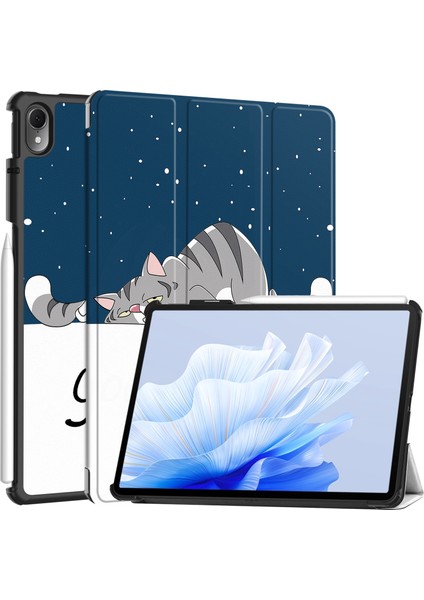 Huawei Matepad Air 11.5 Inç (2023) Trifold Stand Tablet Kılıf Pu Deri Kapak (Yurt Dışından)