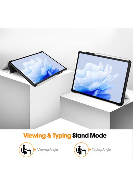 Huawei Matepad Air 11.5 Inç (2023) Trifold Stand Tablet Kılıf Pu Deri Kapak (Yurt Dışından)