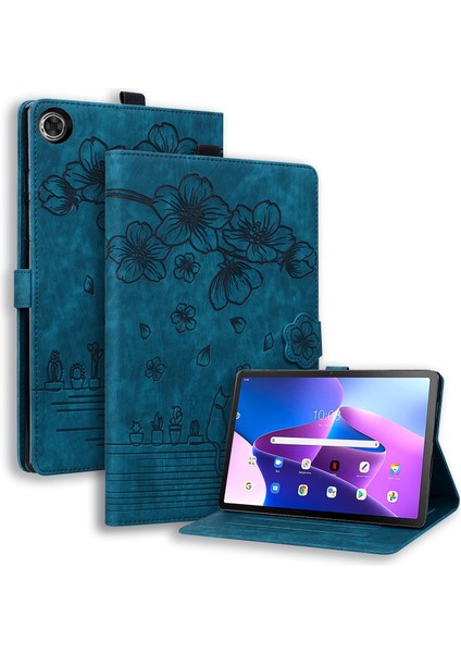 Lenovo Tab M10 Plus (3. Gen) Kart Tutucu Deri Tablet Kılıf Stand Kapağı (Yurt Dışından)