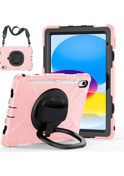 Apple iPad 10.9 (2022) Kickstand Tablet Kılıf Pc+Silikon Kapak (Yurt Dışından)