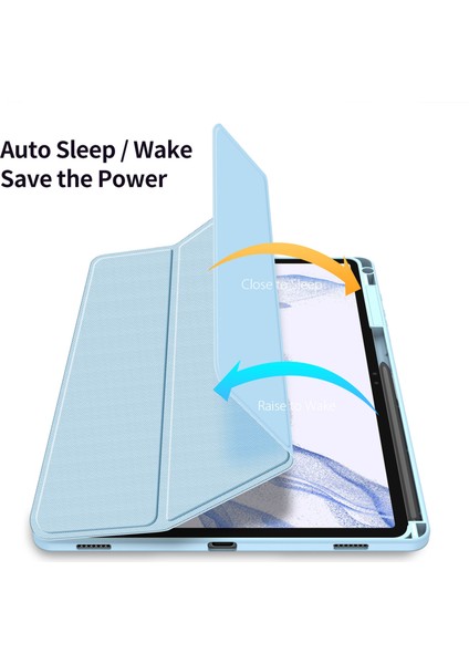 Samsung Galaxy Tab S9+ Pu Deri Üçlü Stand Kapak Tablet Kılıfı Kalem Tutucu (Yurt Dışından) fiyatları