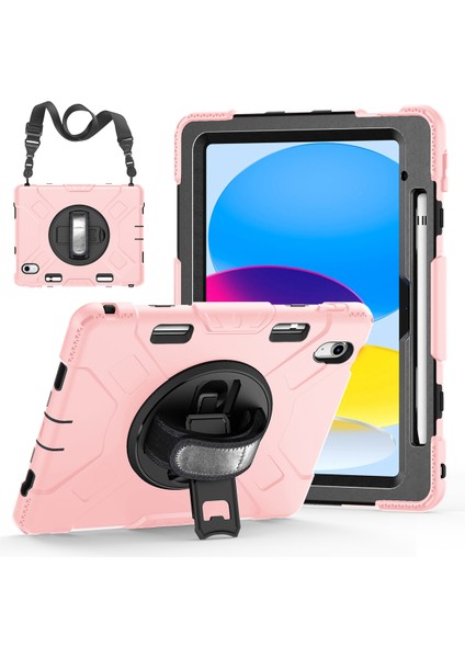 Apple iPad 10.9 (2022) Şok Geçirmez Kickstand Case Pc+Silikon Tablet Kapağı (Yurt Dışından)