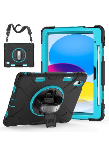 Apple iPad 10.9 (2022) Şok Geçirmez Kickstand Case Pc+Silikon Tablet Kapağı (Yurt Dışından)