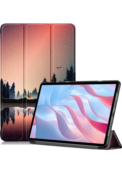 Honor Pad X9 / Pad X8 Pro, Trifold Stand Folio Koruyucu Kapak Pu Deri Tablet Kılıfı (Yurt Dışından)