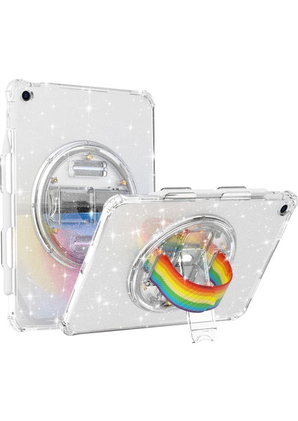 Apple iPad 10.2 (2021) / (2020) / (2019) Döner Kayış Kickstand Tablet Kasası Tpu+Pc Tablet Kapağı (Yurt Dışından)