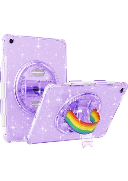 Apple iPad 10.2 (2021) / (2020) / (2019) Döner Kayış Kickstand Tablet Kasası Tpu+Pc Tablet Kapağı (Yurt Dışından)