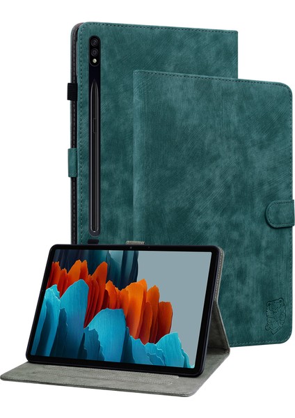 Samsung Galaxy Tab S9+ Basılı Tablet Kılıf Pu Deri Kart Tutucu Stand Kapağı (Yurt Dışından)