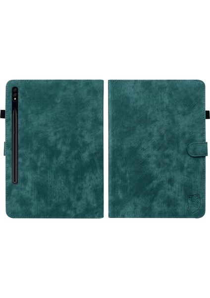 Samsung Galaxy Tab S9+ Basılı Tablet Kılıf Pu Deri Kart Tutucu Stand Kapağı (Yurt Dışından)