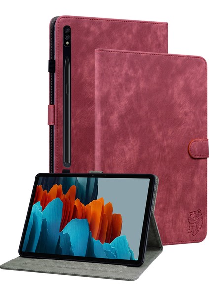 Samsung Galaxy Tab S9+ Basılı Tablet Kılıf Pu Deri Kart Tutucu Stand Kapağı (Yurt Dışından)