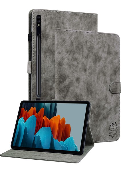 Samsung Galaxy Tab S9+ Basılı Tablet Kılıf Pu Deri Kart Tutucu Stand Kapağı (Yurt Dışından)