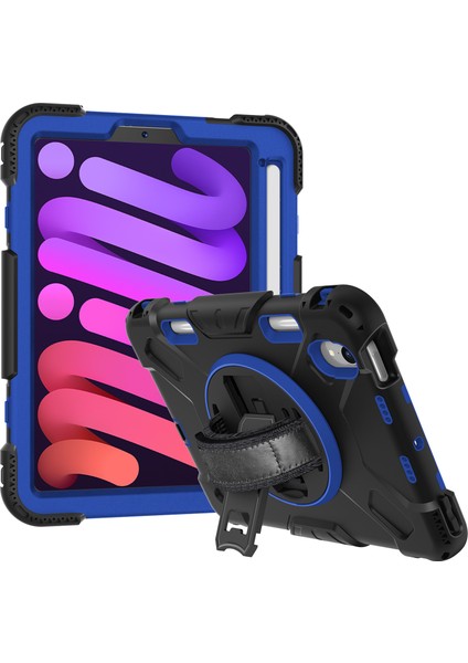 Apple iPad Mini (2021) Pc+Silikon Tablet Kılıfı Koruyucu Kickstand Kapak Kalem Yuvası / Kayışı (Yurt Dışından) fiyatları