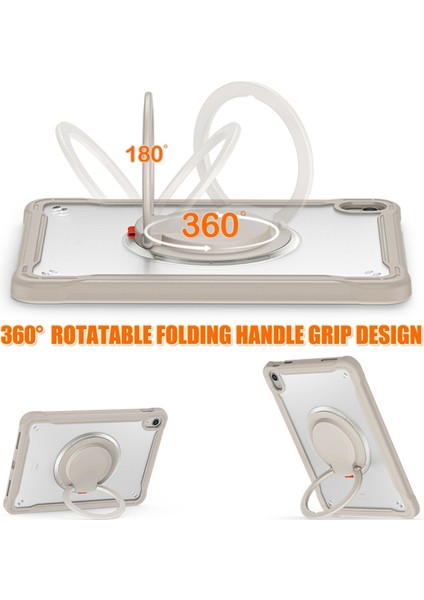 Apple iPad 10.9 (2022) 360 Derece Dönen Kickstand Pc+Tpu Kapak Şok Geçirmez Taşınabilir Tablet Kutusu (Yurt Dışından)