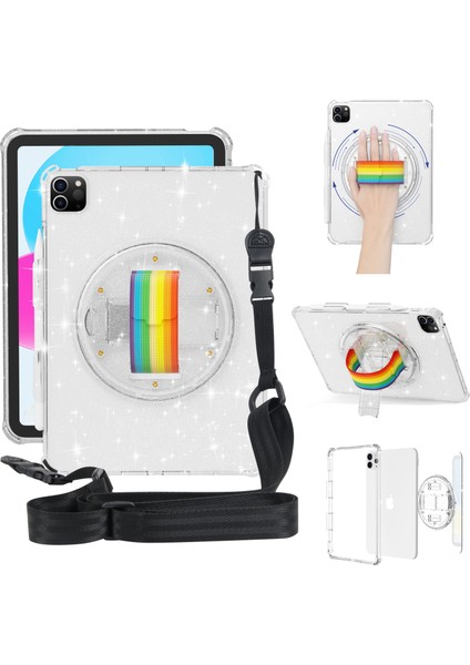 Apple iPad Pro 11 (2018) / (2020) / (2021) / (2022) Kickstand Tablet Kasası Döner Kayış Tpu+Pc Kapağı (Yurt Dışından) fiyatları