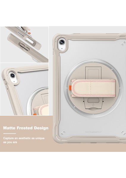 Apple iPad 10.9 (2022) Döner Kayış Tpu+Pc Tablet Kapağı Kickstand Tablet Kasası (Yurt Dışından) fırsatları