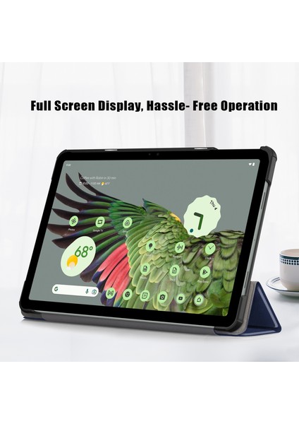 Google Pixel Tablet Pu Deri Derecilik Anti-Drop Tablet Kapağı Kılıf Üçlü Standı (Yurt Dışından) modelleri