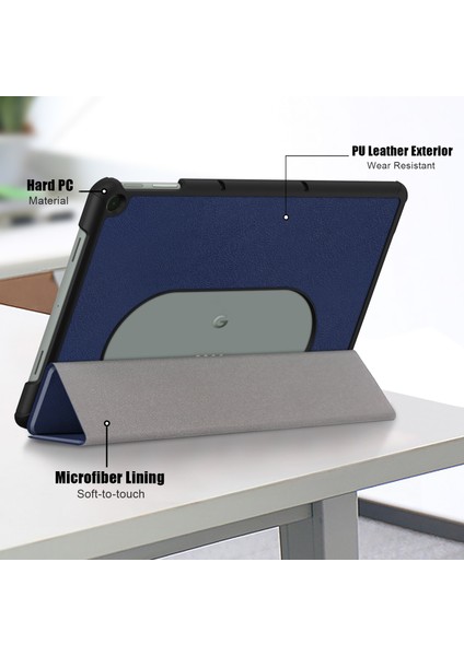 Google Pixel Tablet Pu Deri Derecilik Anti-Drop Tablet Kapağı Kılıf Üçlü Standı (Yurt Dışından) fırsatları