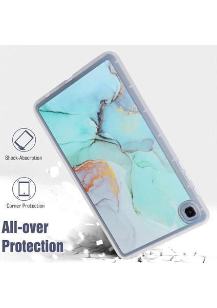 Samsung Galaxy Tab A7 Lite 8.7 Inç T220 T225 Tablet Kılıfı, Mermer Tpu Yumuşak Cilt Koruyucu Kapak (Yurt Dışından)