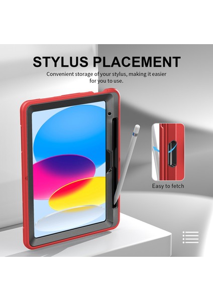 Apple iPad 10.9 (2022) Kalem Yuvası Tpu+Pc Tablet Kapağı (Yurt Dışından)