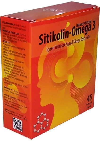 Sitikolin-Omega 3 45 Yumuşak Kapsül