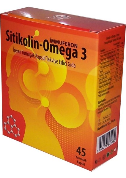 Sitikolin-Omega 3 45 Yumuşak Kapsül