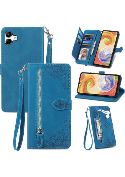 Ile Uyumlu Samsung Galaxy A04 Fermuarlı Kese Manyetik Kart Tutacağı Bilek Kayışlı Cüzdan Kesesi Samsung Galaxy A04 (Yurt Dışından) modelleri