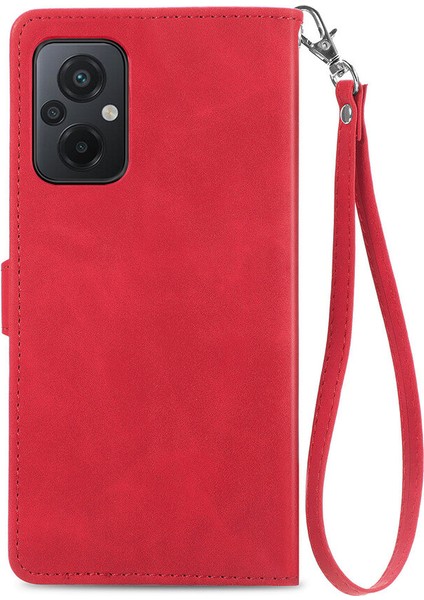 Ile Uyumlu Xiaomi Poco M5 Fermuarlı Kese Manyetik Kart Tutacağı Bilek Kayışlı Cüzdan Kesesi Xiaomi Poco M5 (Yurt Dışından) fırsatları