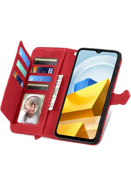 Ile Uyumlu Xiaomi Poco M5 Fermuarlı Kese Manyetik Kart Tutacağı Bilek Kayışlı Cüzdan Kesesi Xiaomi Poco M5 (Yurt Dışından) indirimleri