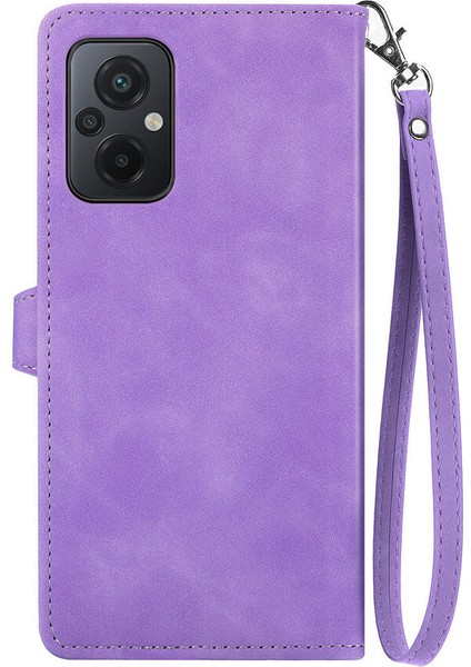 Ile Uyumlu Xiaomi Poco M5 Fermuarlı Kese Manyetik Kart Tutacağı Bilek Kayışlı Cüzdan Kesesi Xiaomi Poco M5 (Yurt Dışından) fırsatları