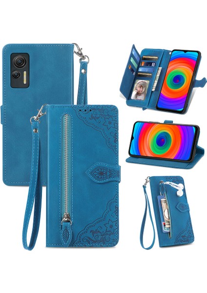 Yihang Boutique Ile Uyumlu Ulefone Note 14 Fermuarlı Kese Manyetik Kart Tutacağı Bilek Kayışlı Cüzdan Kesesi Ulefone Note 14 (Yurt Dışından)