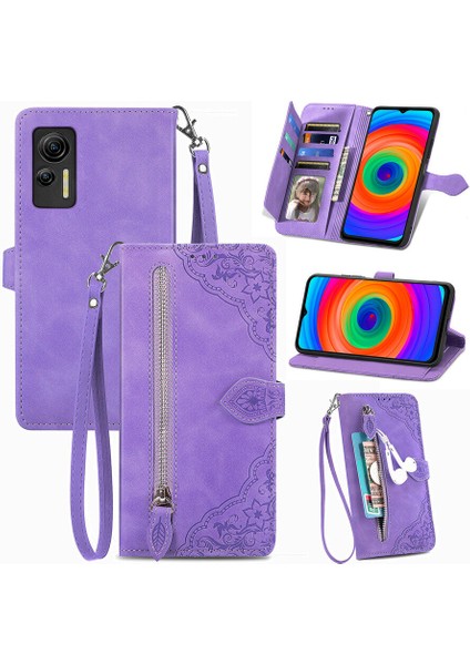 Ile Uyumlu Ulefone Note 14 Fermuarlı Kese Manyetik Kart Tutacağı Bilek Kayışlı Cüzdan Kesesi Ulefone Note 14 (Yurt Dışından)