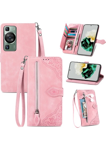 Ile Uyumlu Huawei P60 Fermuarlı Kese Manyetik Kart Tutacağı Bilek Kayışlı Cüzdan Kesesi Huawei P60 (Yurt Dışından) fırsatları