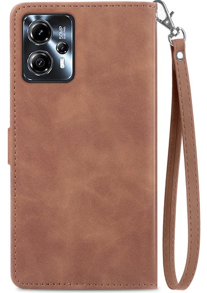 Ile Uyumlu Motorola Moto G23 Fermuarlı Kese Manyetik Kart Tutacağı Bilek Kayışlı Cüzdan Kesesi Motorola Moto G23 (Yurt Dışından) fırsatları