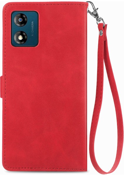 Ile Uyumlu Motorola Moto E13 Fermuarlı Kese Manyetik Kart Tutacağı Bilek Kayışlı Cüzdan Kesesi Motorola Moto E13 (Yurt Dışından) fırsatları