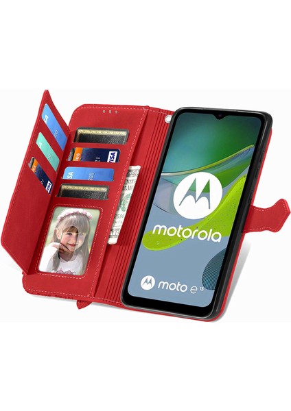 Ile Uyumlu Motorola Moto E13 Fermuarlı Kese Manyetik Kart Tutacağı Bilek Kayışlı Cüzdan Kesesi Motorola Moto E13 (Yurt Dışından) indirimleri