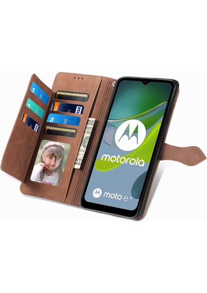 Ile Uyumlu Motorola Moto E13 Fermuarlı Kese Manyetik Kart Tutacağı Bilek Kayışlı Cüzdan Kesesi Motorola Moto E13 (Yurt Dışından) indirimleri