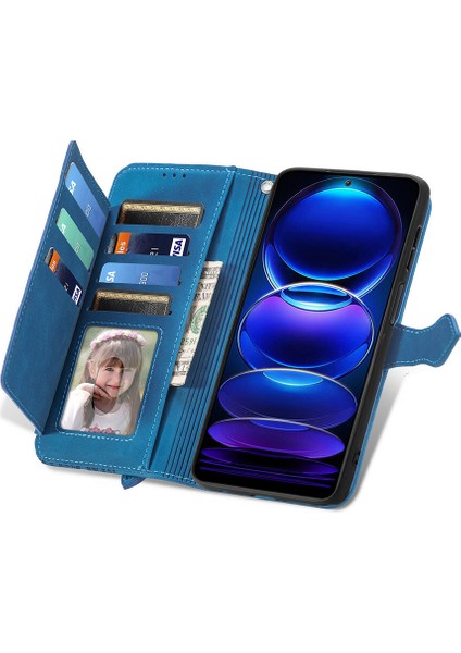 Ile Uyumlu Xiaomi Redmi Note 12 Pro Fermuarlı Kese Manyetik Kart Tutacağı Bilek Kayışlı Cüzdan Kesesi Xiaomi Redmi Note 12 Pro (Yurt Dışından)