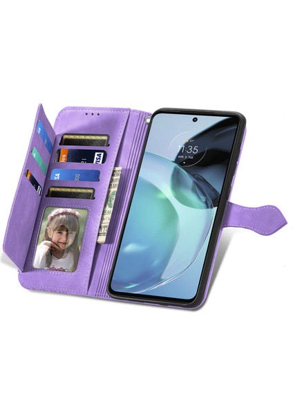 Ile Uyumlu Motorola Moto G72 Fermuarlı Kese Manyetik Kart Tutacağı Bilek Kayışlı Cüzdan Kesesi Motorola Moto G72 (Yurt Dışından) indirimleri