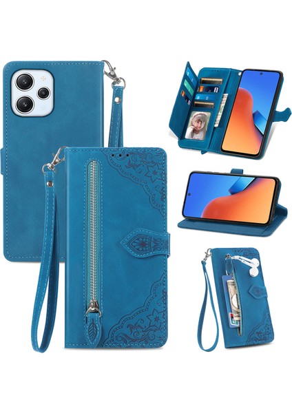 Ile Uyumlu Xiaomi Redmi 12 Fermuarlı Kese Manyetik Kart Tutacağı Bilek Kayışlı Cüzdan Kesesi Xiaomi Redmi 12 (Yurt Dışından) modelleri