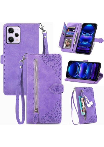 Ile Uyumlu Xiaomi Redmi Note 12 Pro Fermuarlı Kese Manyetik Kart Tutacağı Bilek Kayışlı Cüzdan Kesesi Xiaomi Redmi Note 12 Pro (Yurt Dışından) fiyatları