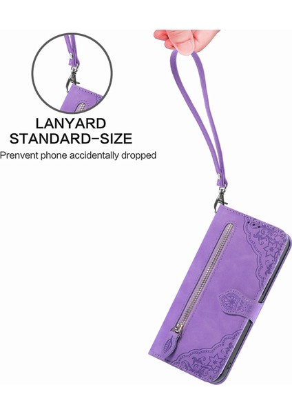 Ile Uyumlu Motorola Moto G42 Fermuarlı Kese Manyetik Kart Tutacağı Bilek Kayışlı Cüzdan Kesesi Motorola Moto G42 (Yurt Dışından) indirimleri