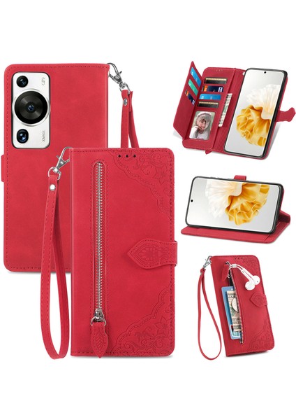 Ile Uyumlu Huawei P60 Pro Fermuarlı Kese Manyetik Kart Tutacağı Bilek Kayışlı Cüzdan Kesesi Huawei P60 Pro (Yurt Dışından) indirimleri