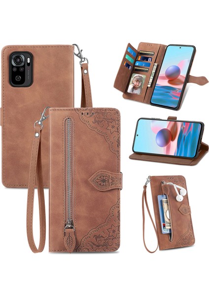 Ile Uyumlu Xiaomi Redmi Note 10S Fermuarlı Kese Manyetik Kart Tutacağı Bilek Kayışlı Cüzdan Kesesi Xiaomi Redmi Note 10S (Yurt Dışından) fiyatları
