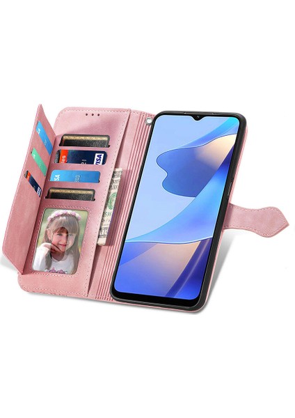 Ile Uyumlu Oppo A16 Fermuarlı Kese Manyetik Kart Tutacağı Bilek Kayışlı Cüzdan Kesesi Oppo A16 (Yurt Dışından) indirimleri
